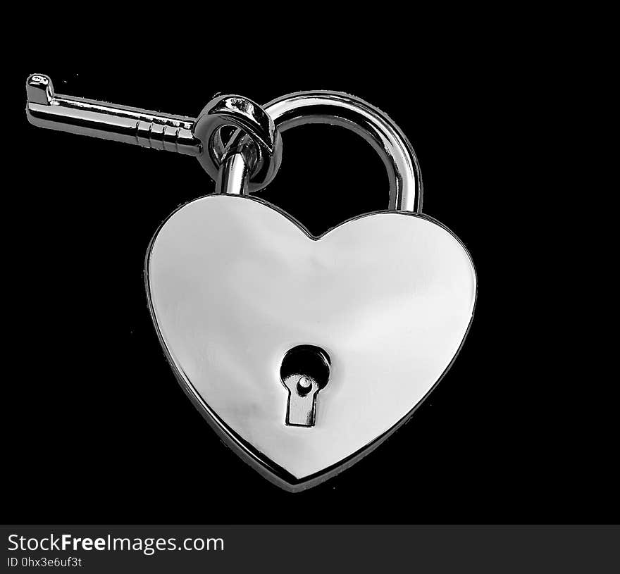 Black And White, Padlock, Lock, Body Jewelry