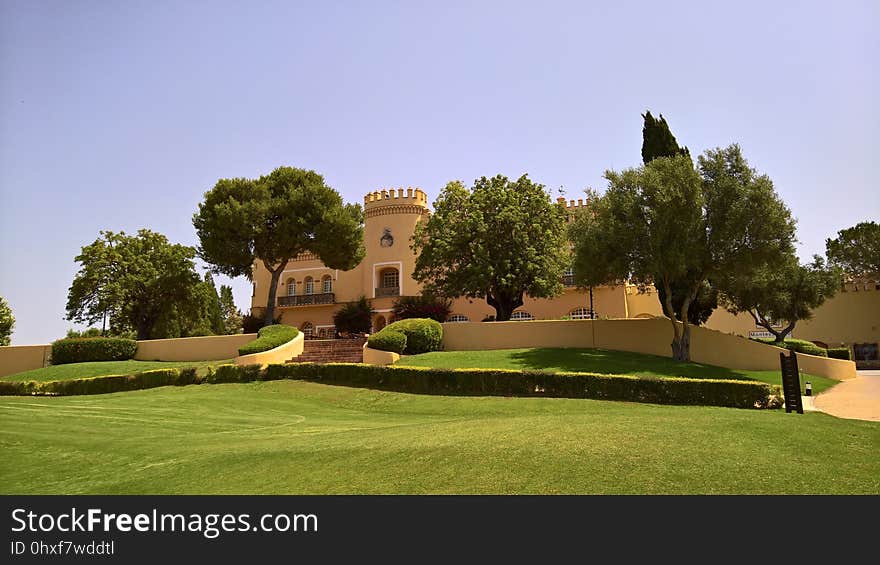 Estate, Property, Mansion, Grass