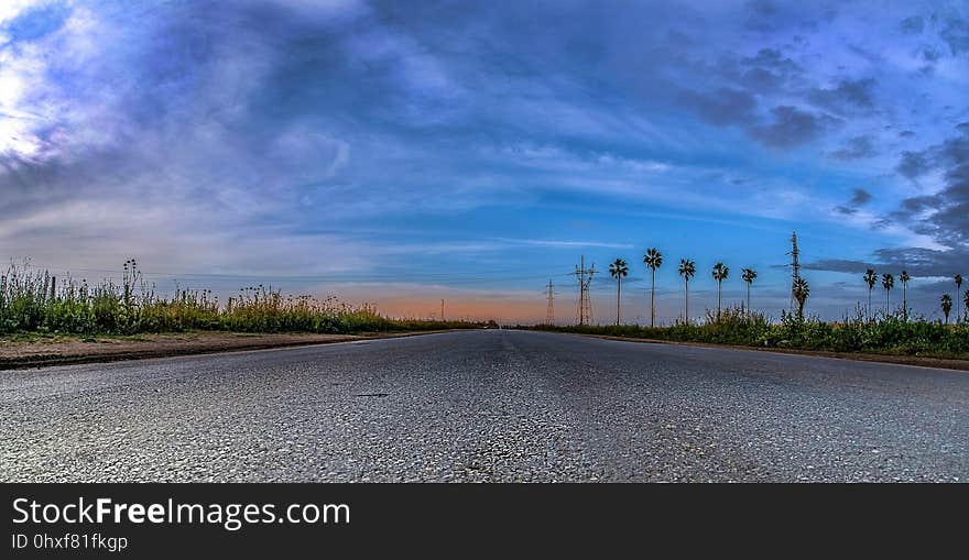 Sky, Road, Cloud, Infrastructure