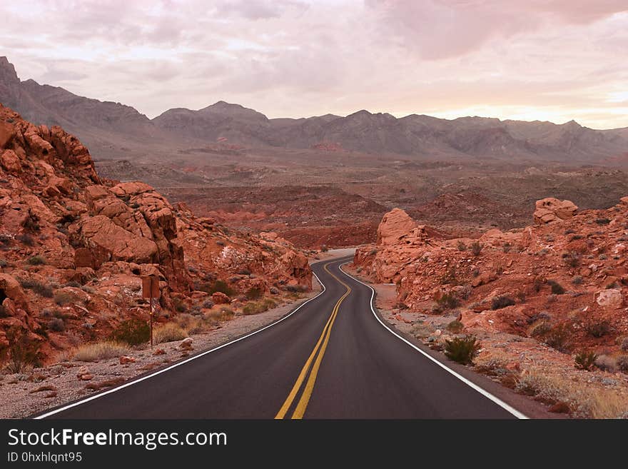 Road, Sky, Mountainous Landforms, Wilderness