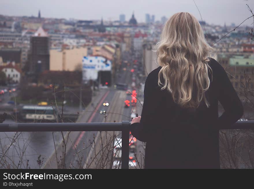 City, Urban Area, Sky, Girl