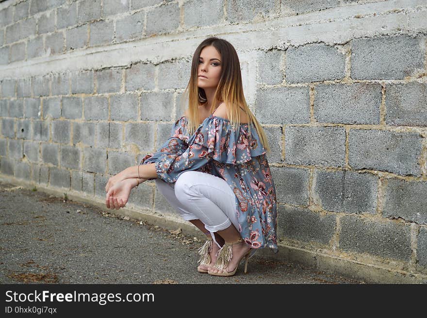 Clothing, Girl, Beauty, Sitting