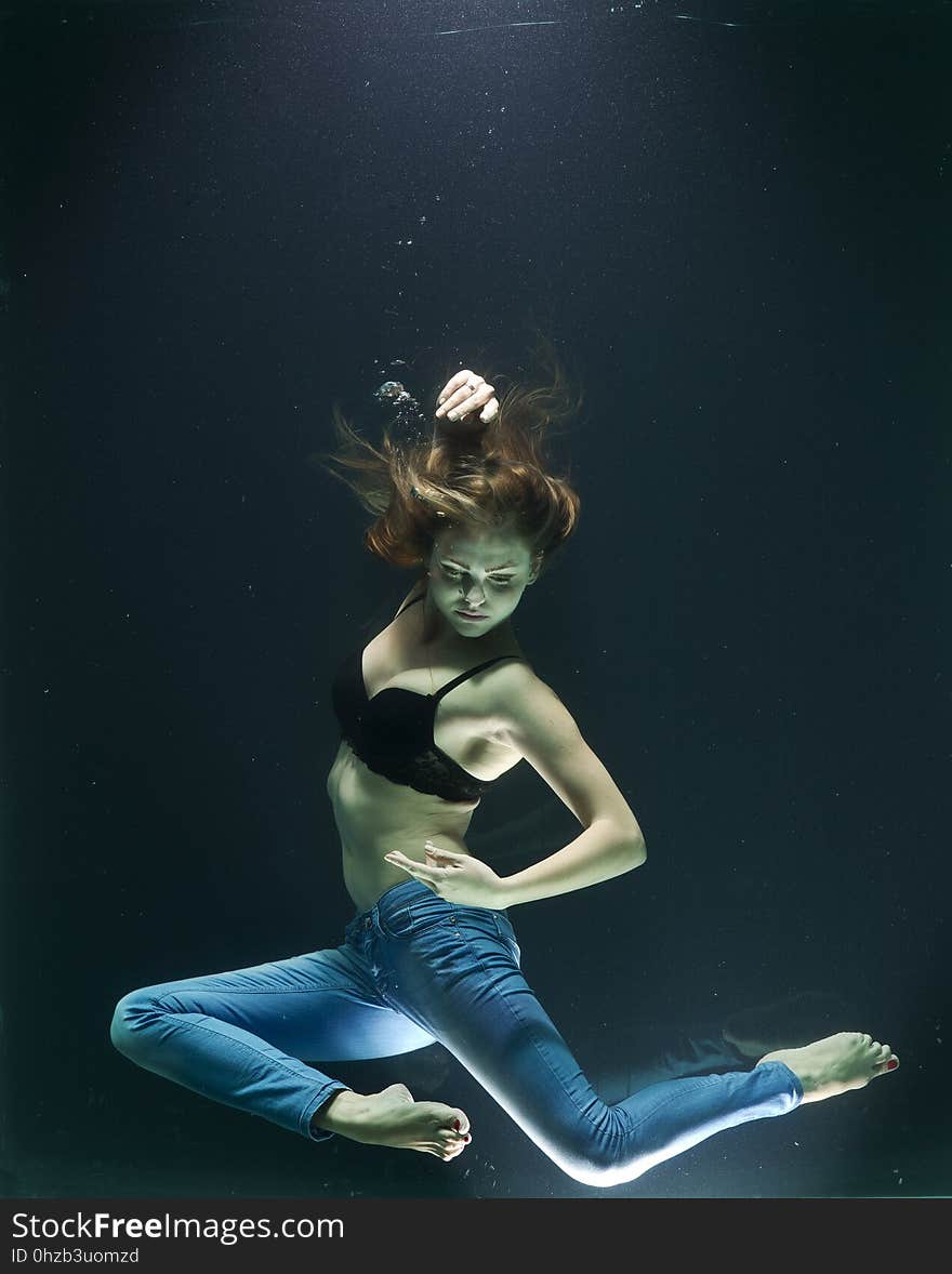 Underwater, Water, Dancer, Girl