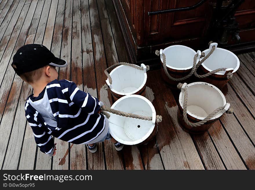 Matey Carrying Water Buckets on Cutty Sark