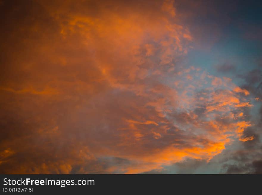 Red Sunset Clouds