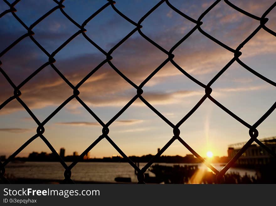 Behind the barrier