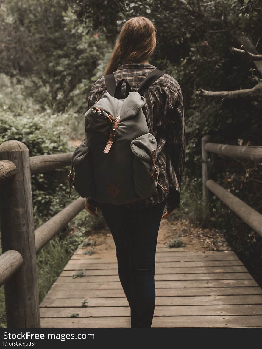 Backpack, Blur, Bridge