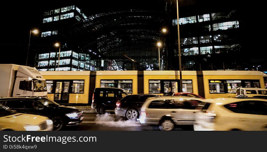 Architecture, Blur, Bus