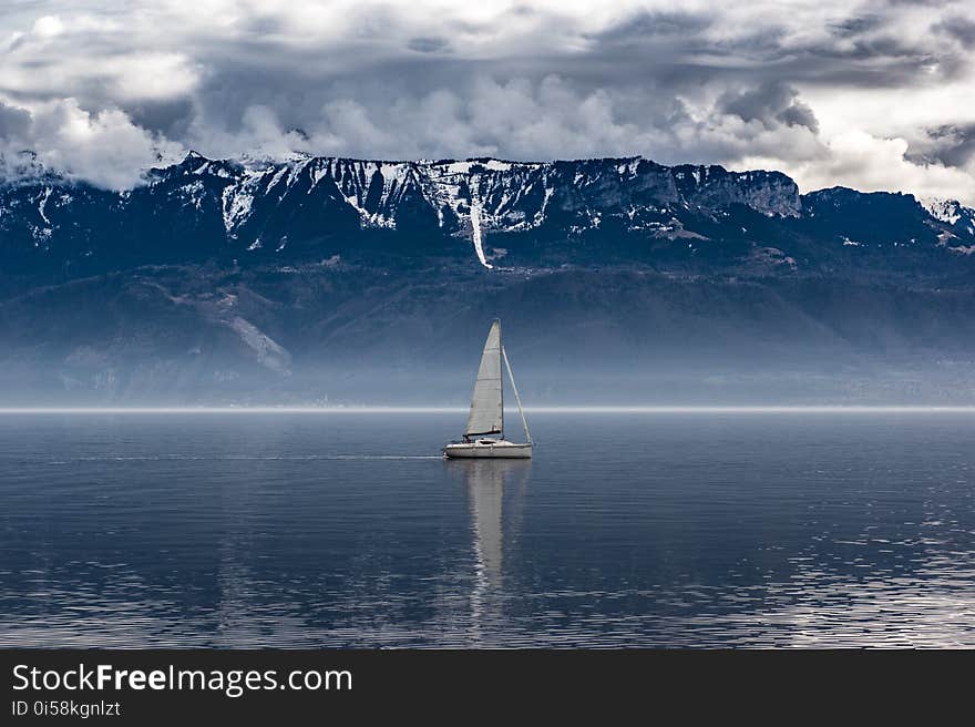 Boat, Clouds, Cloudy, Fog