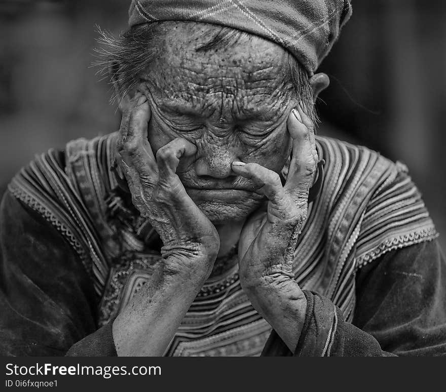 Face, Black, Black And White, Person