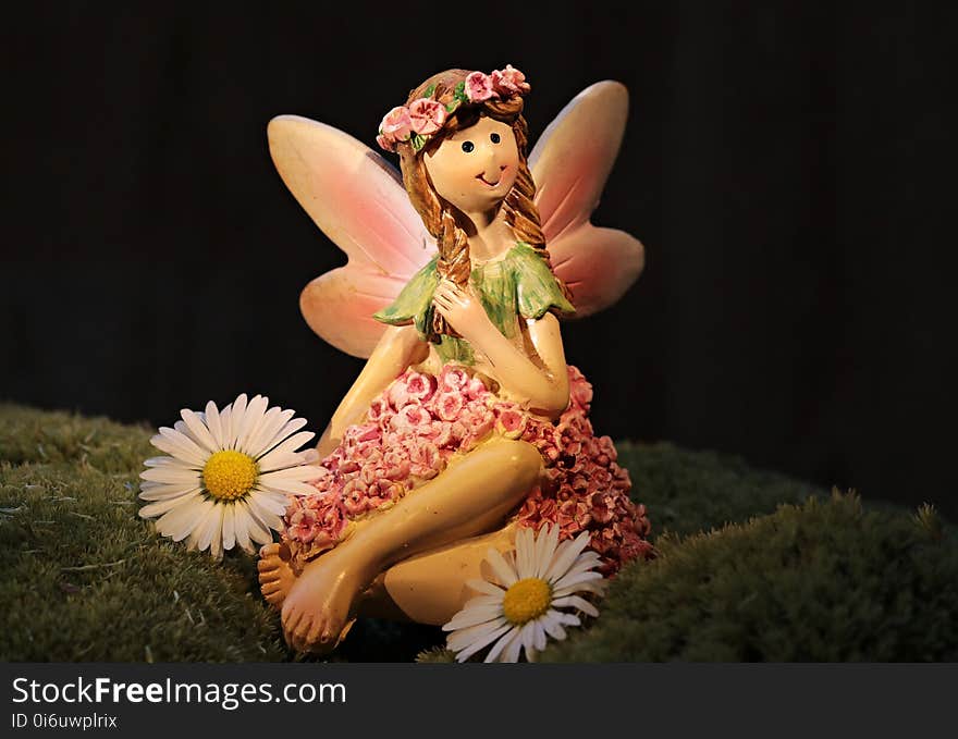 Figurine, Fairy, Petal, Flower