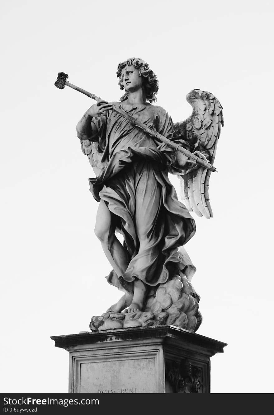 Statue, Classical Sculpture, Black And White, Sculpture