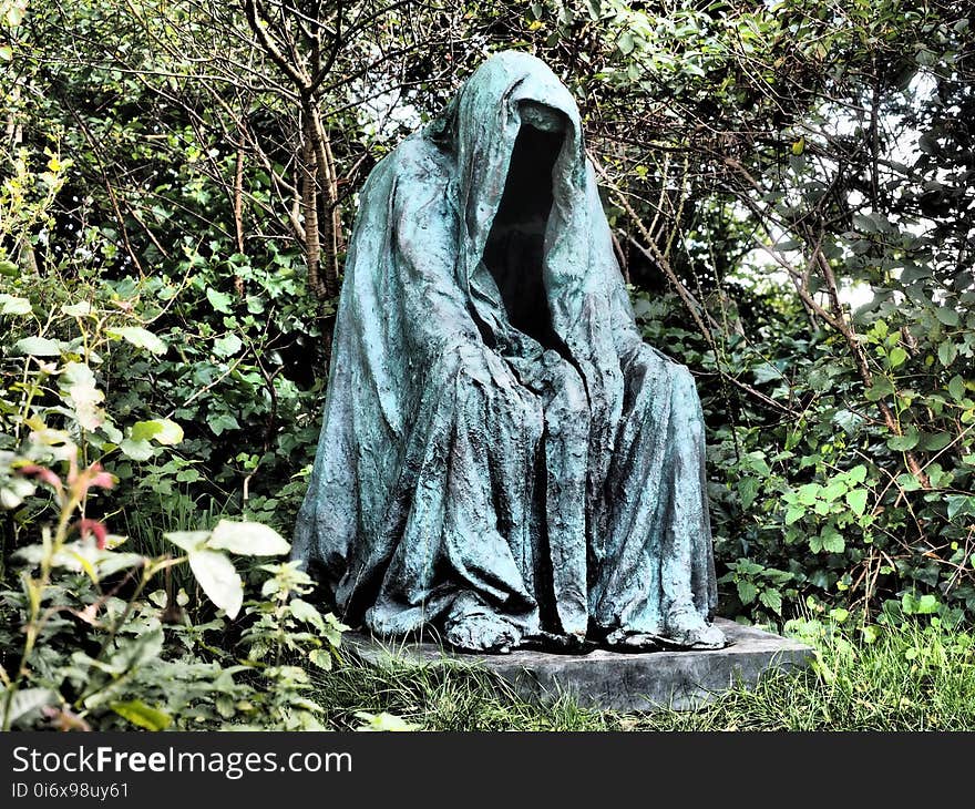 Statue, Sculpture, Tree, Monument