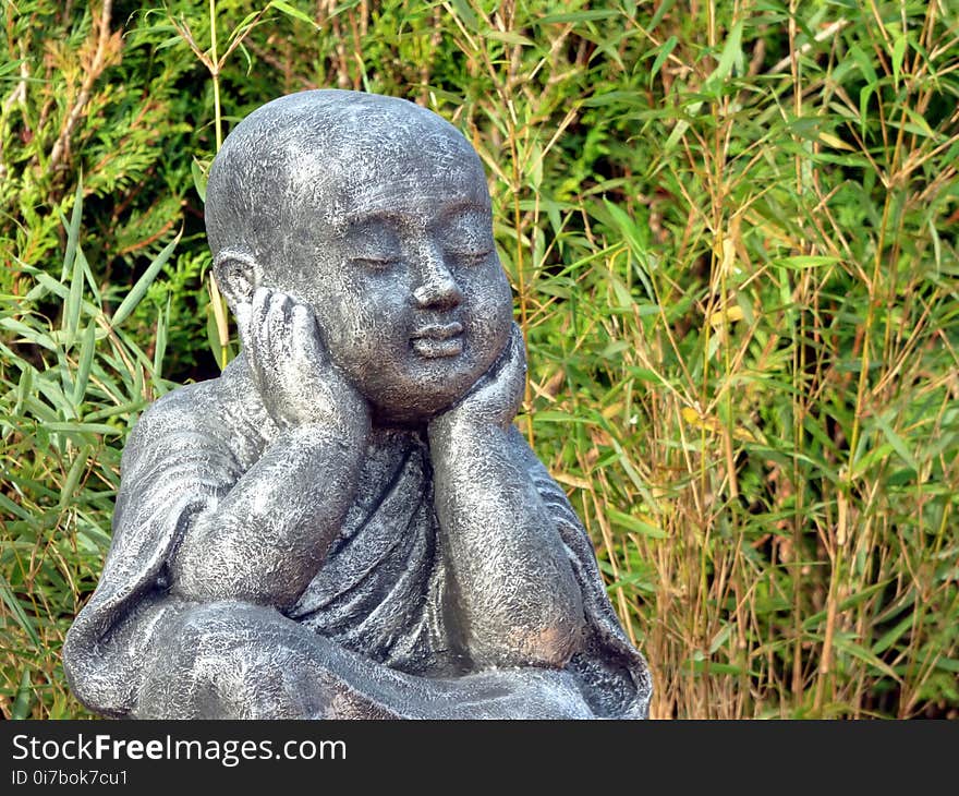 Sculpture, Statue, Grass, Stone Carving