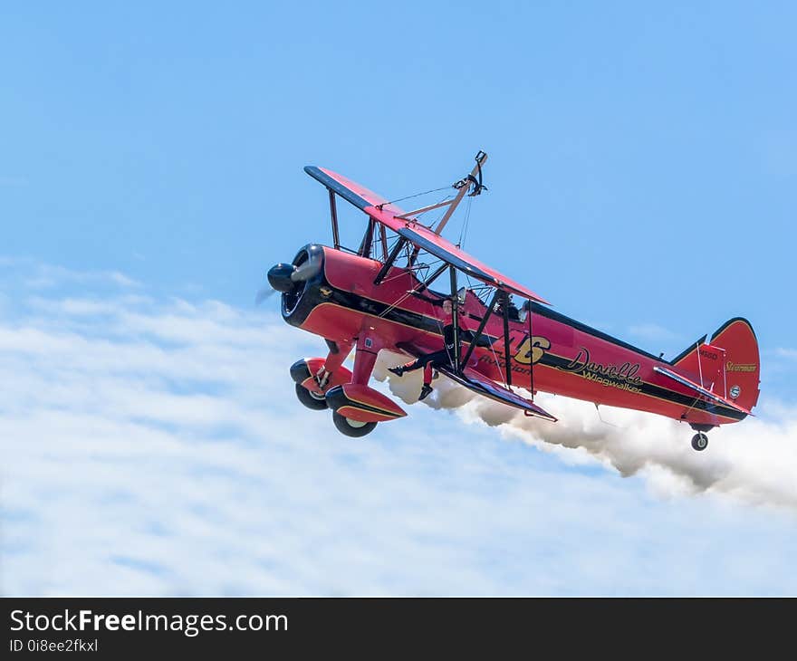 Aircraft, Airplane, Mode Of Transport, Biplane