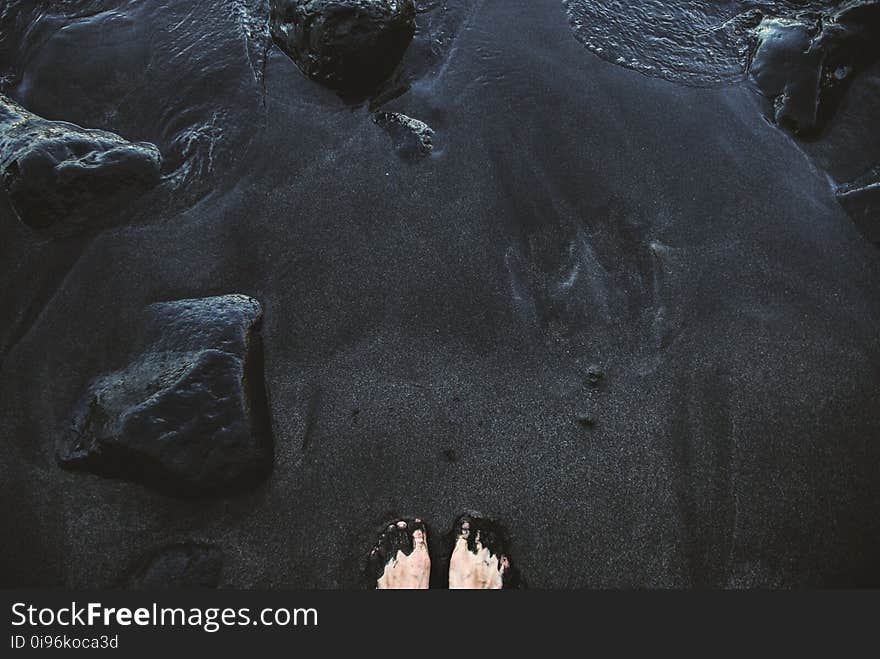 Beach, Black, Coast, Daylight,