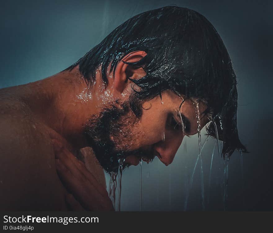 Facial Hair, Darkness, Human, Water