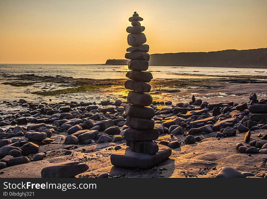 Sea, Shore, Sky, Rock