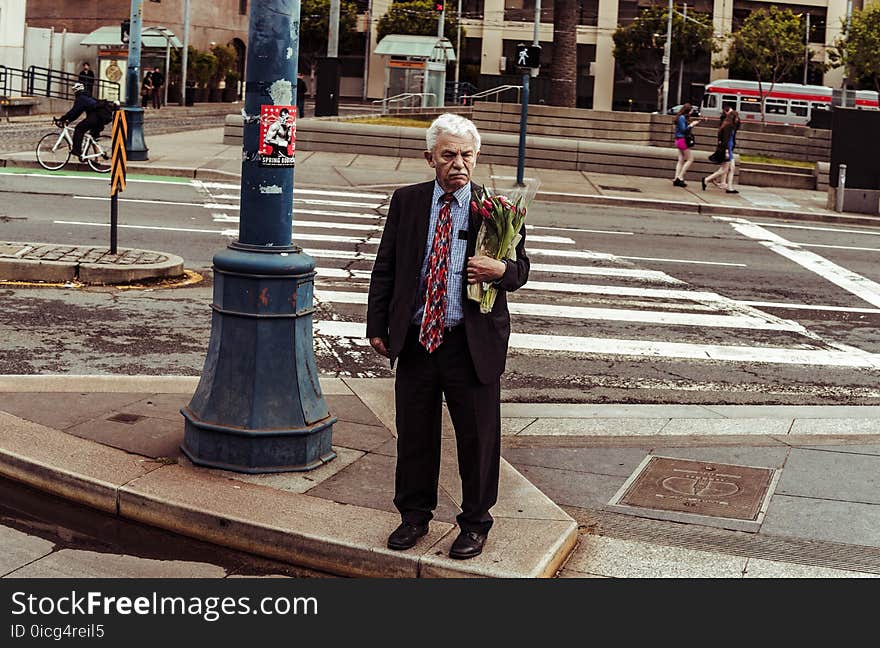 Adult, Aged, Bouquet, Buildings