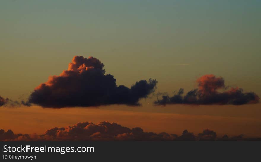 Clouds, Dark, Clouds, Dawn,