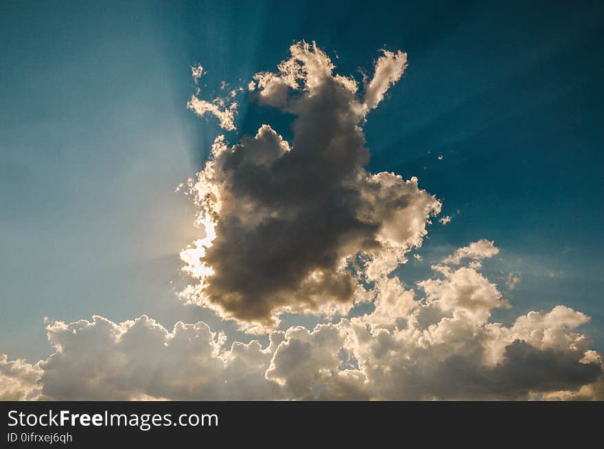 Blue, Sky, Bright, Cloud