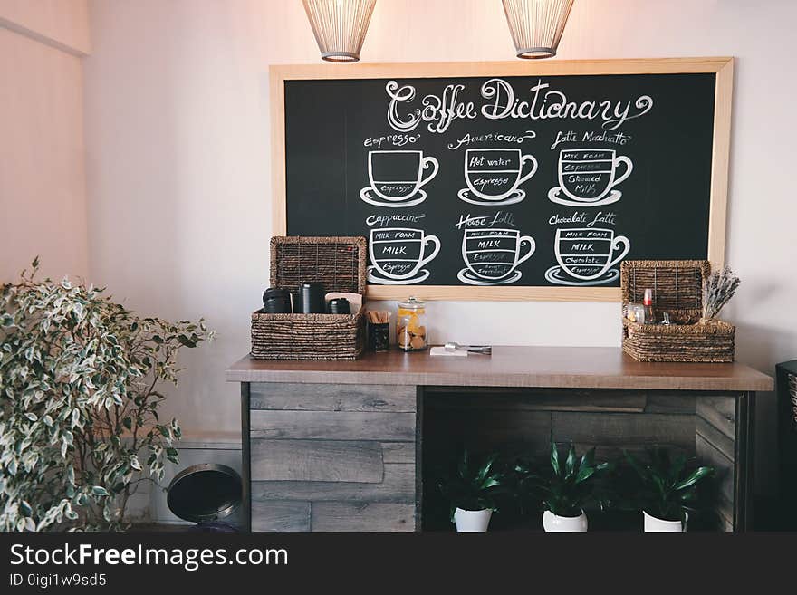 Basket, Chalkboard, Coffee, Shop