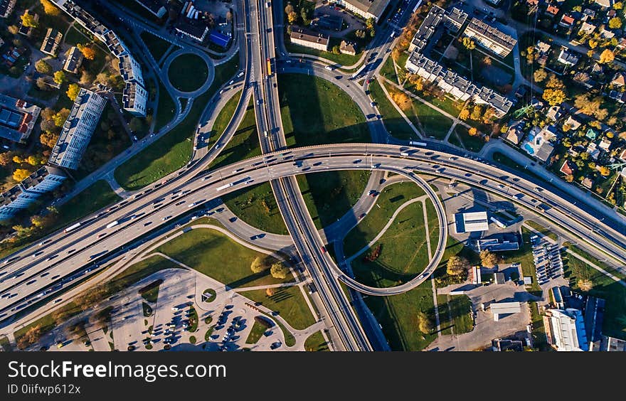 Aerial Photo of Buildings and Roads