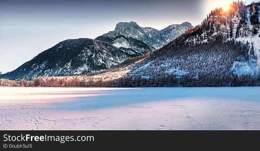 Mountain Covered With Snow