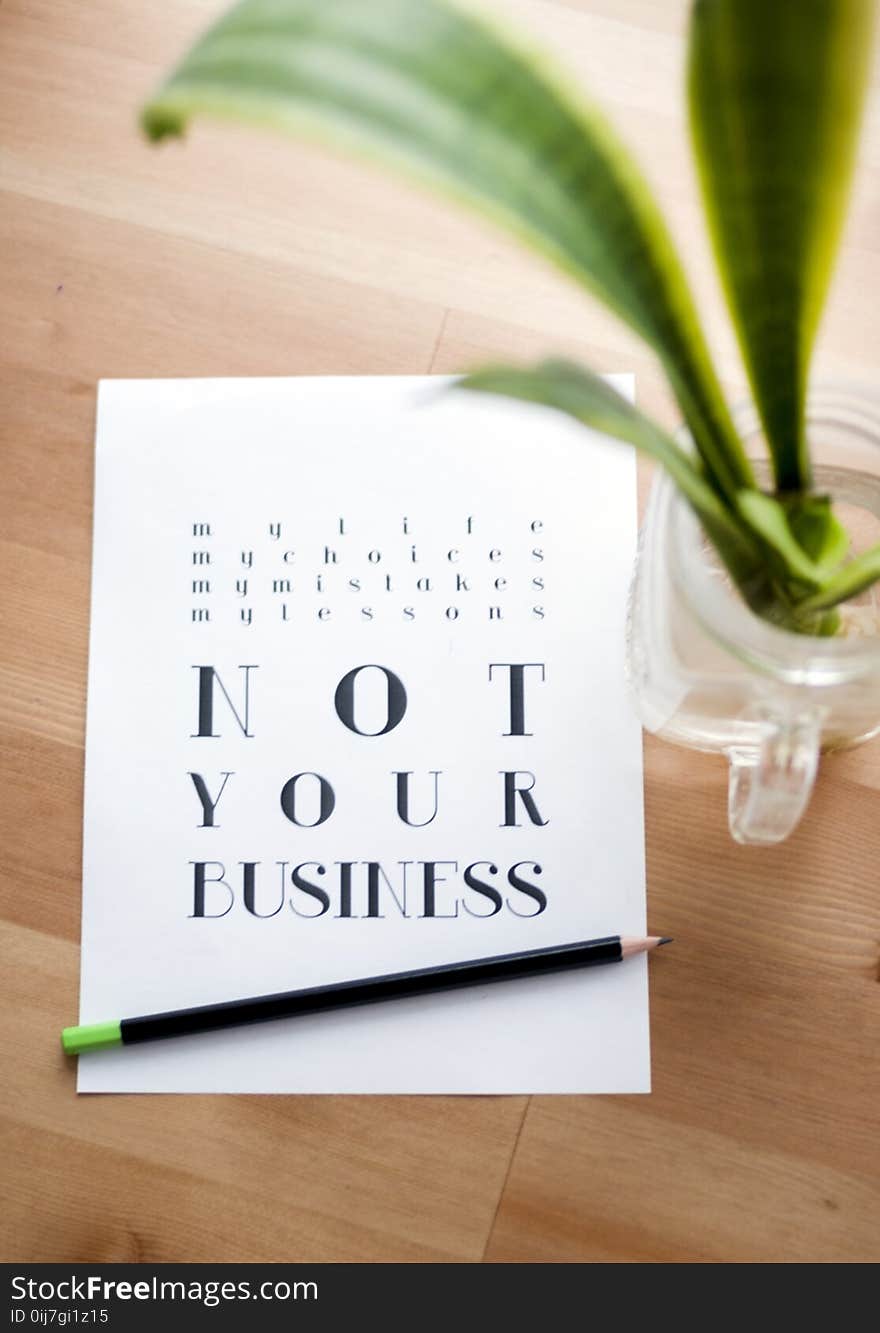 Not Your Business Print Poster