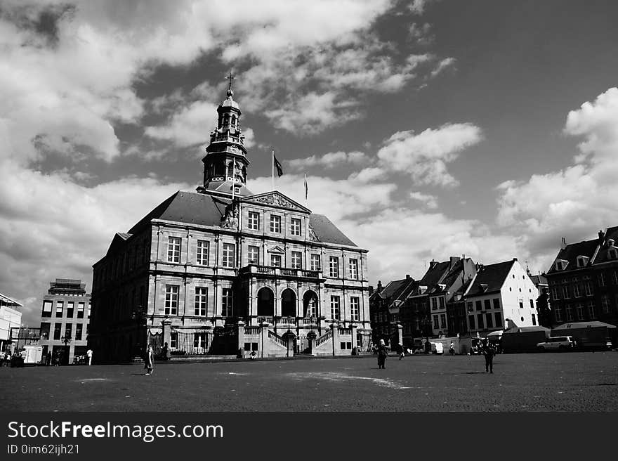 Architecture, Black-and-white, Buildings, Castle