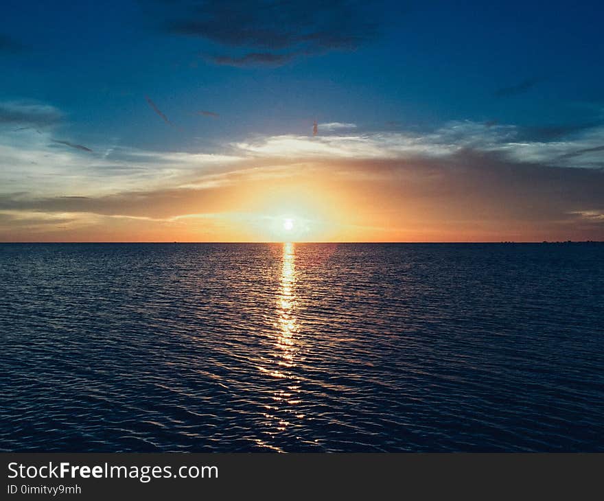 Beach, Clouds, Dawn, Dusk