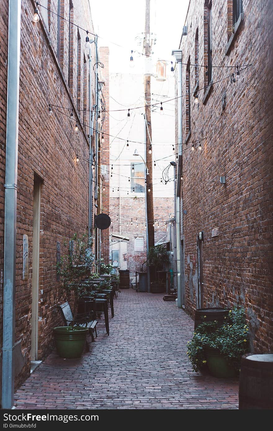 Alley, Architecture, Brick, Walls