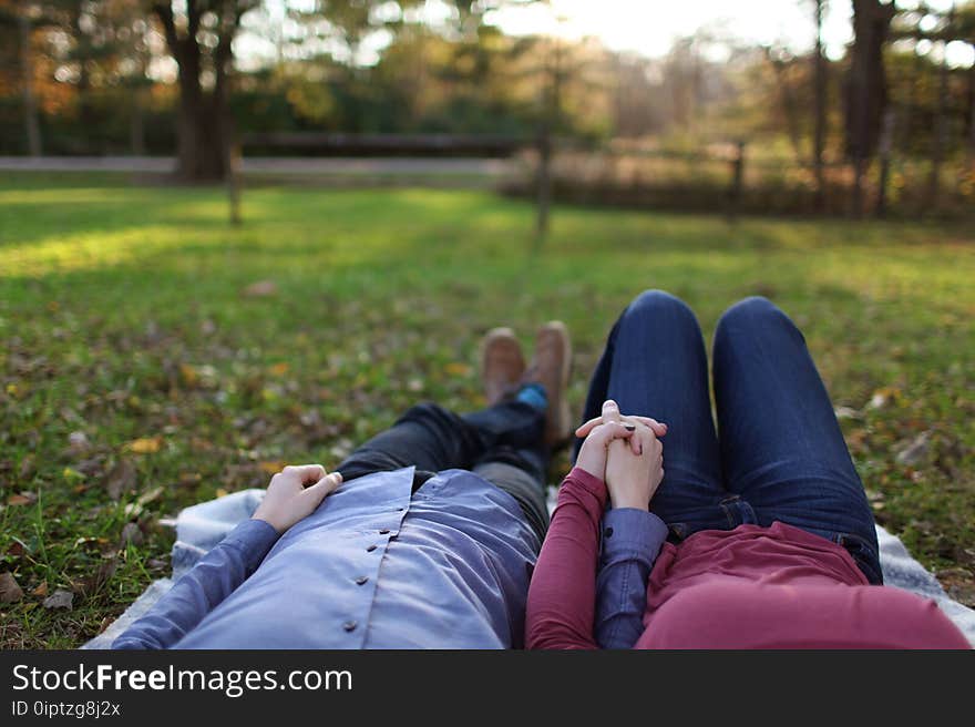 Couple While Holding Hands