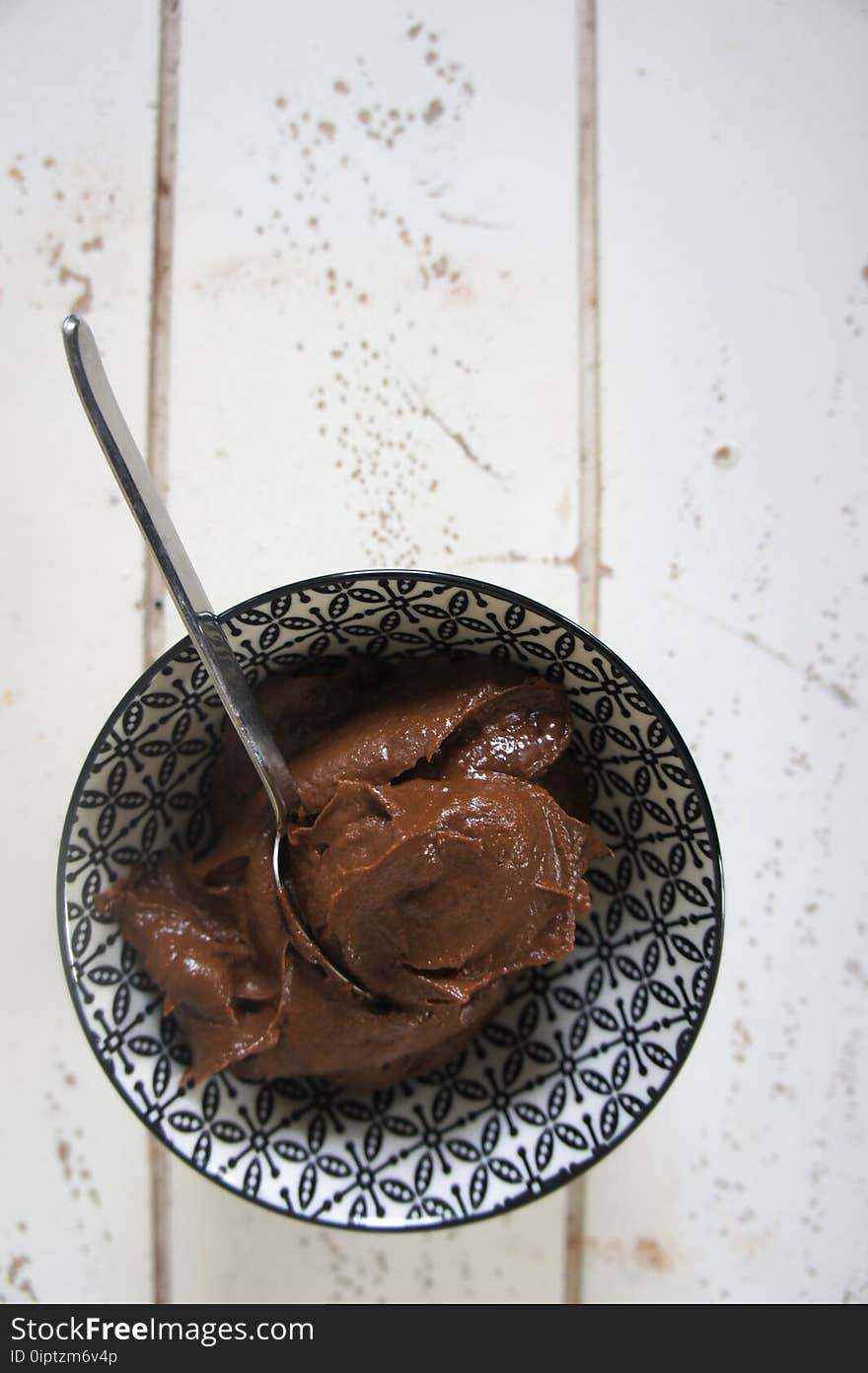 Bowl of Chocolate Spread With Spoon