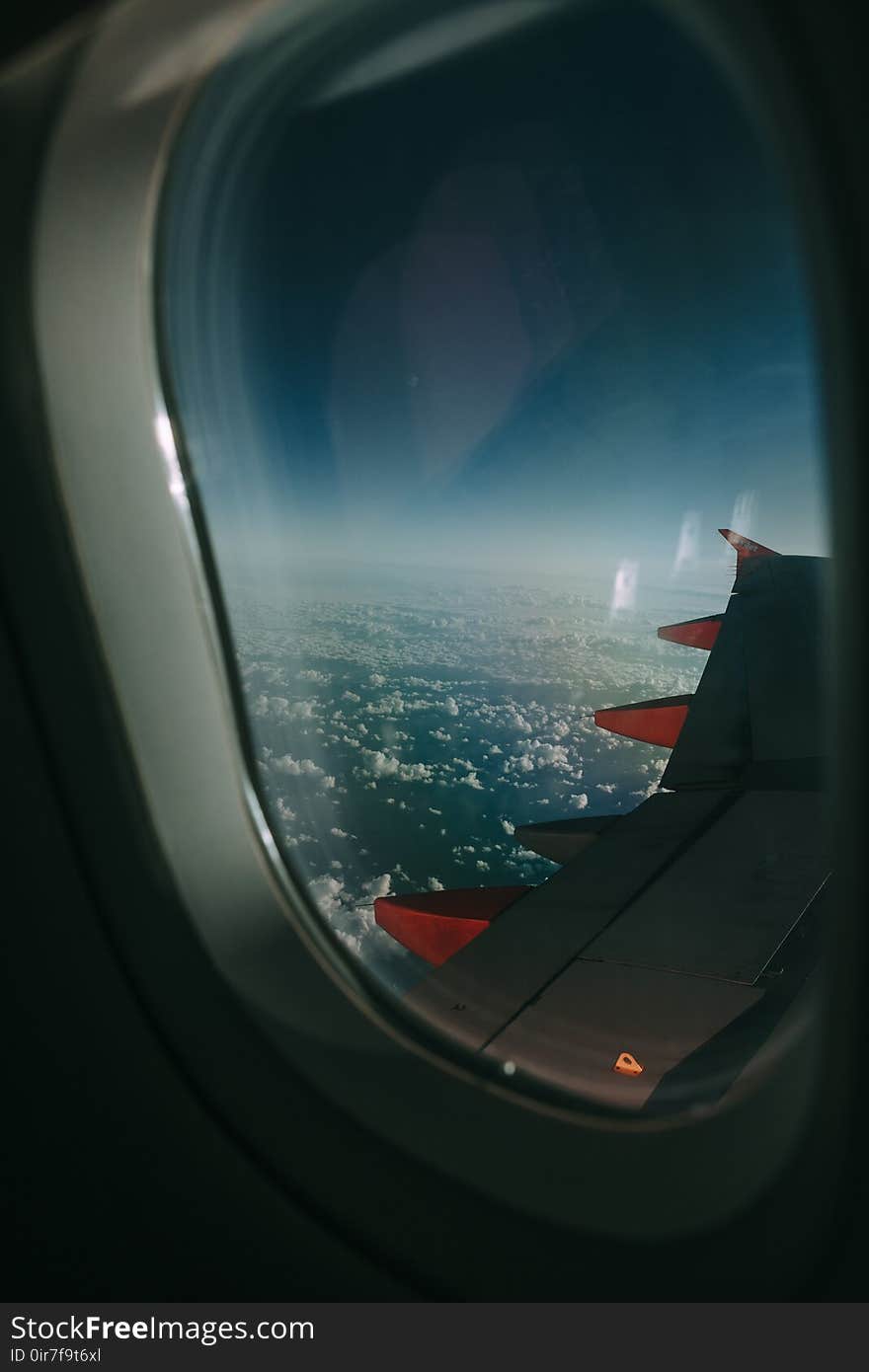 Grey Airplane Window