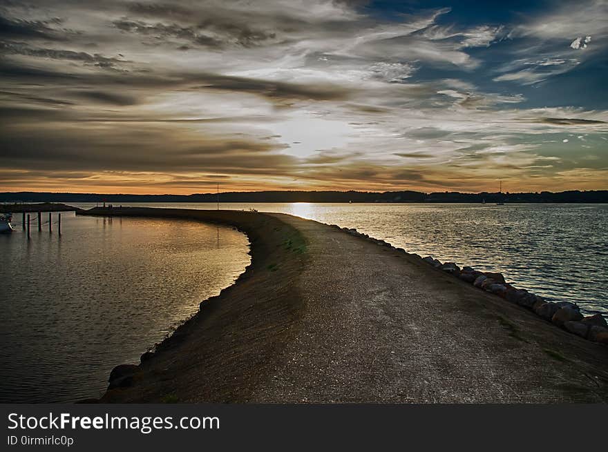 Fjord, Water, Mole, Förde Flensburg