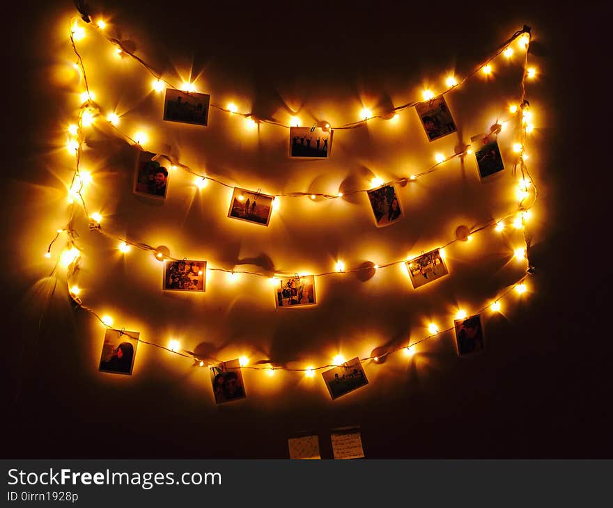 Lit Hanging Photo Frames