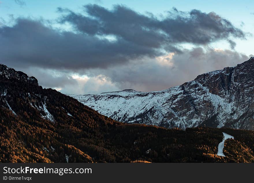 Mountains Under Cloudy Sky