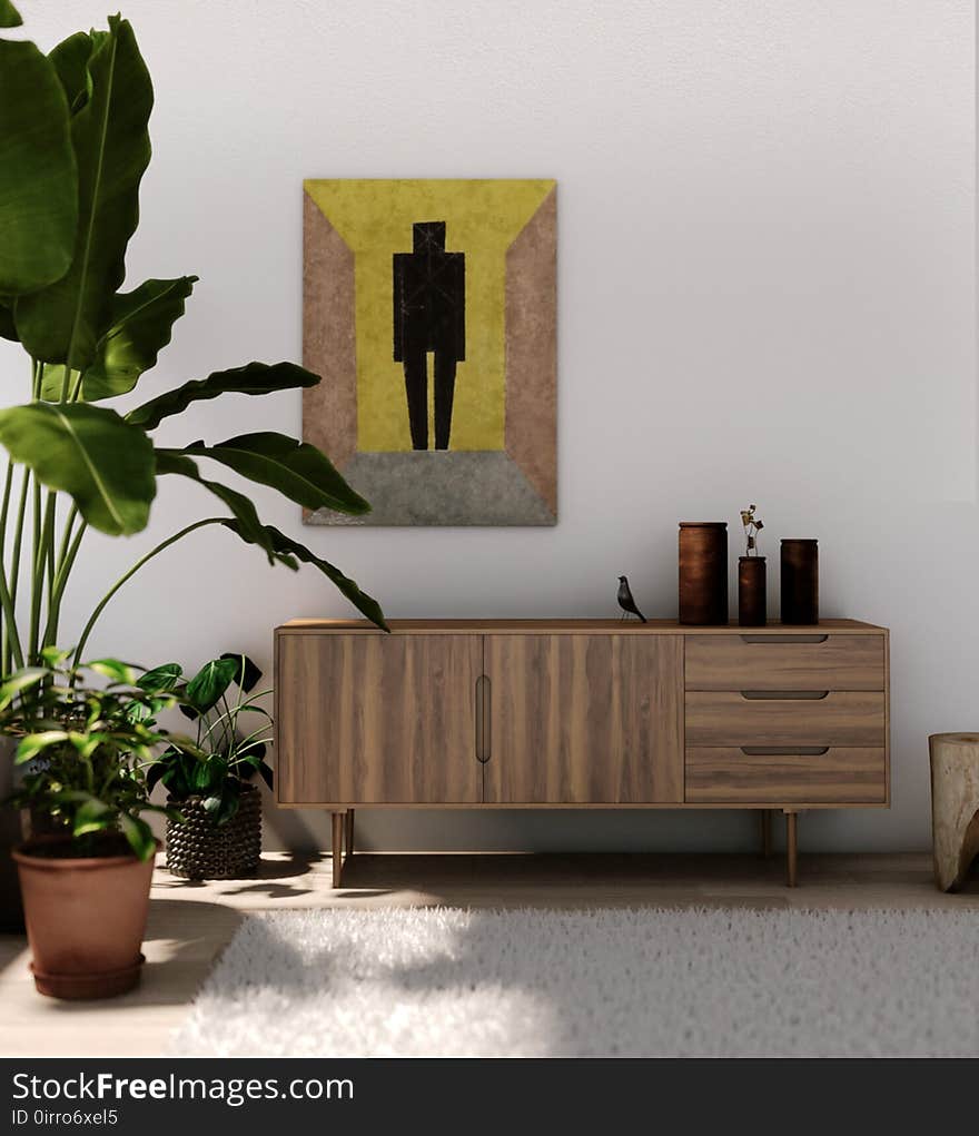 Brown Wooden Sideboard