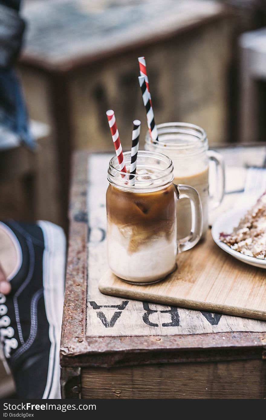 Two Clear Mason Jars