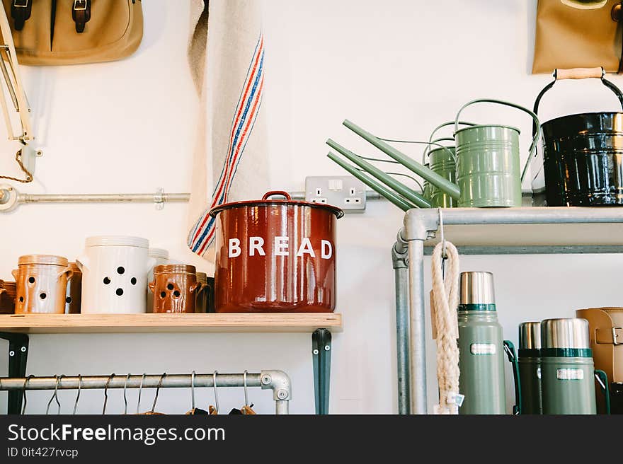 Kitchenware on Side Tables