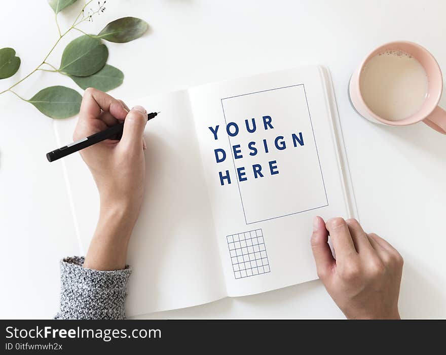 Person Holding Black Click Pen