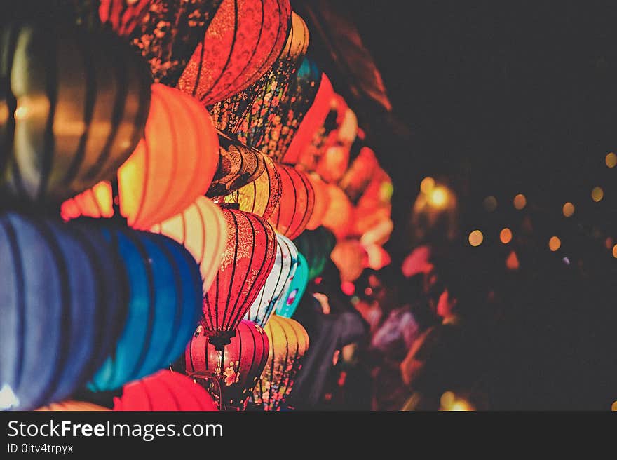 Photo of Assorted Colored Lanterns