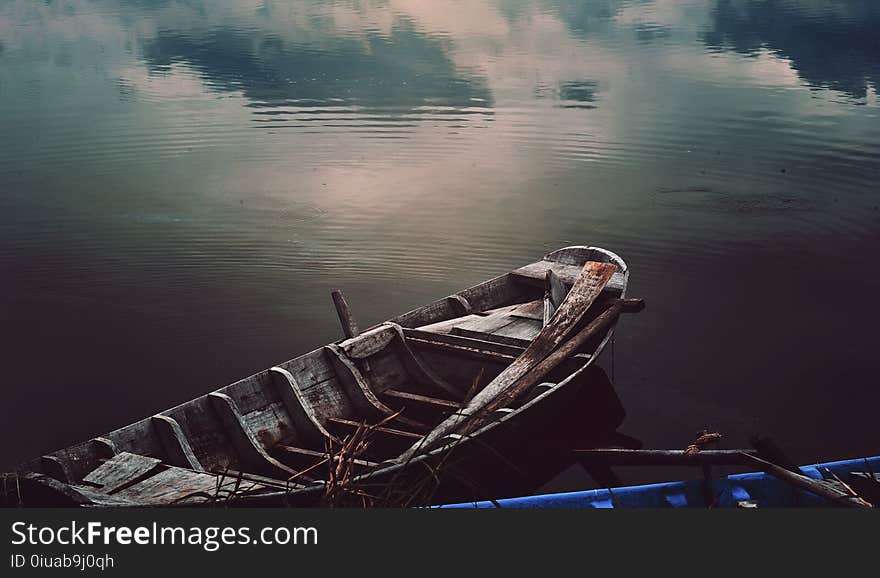 Brown Boat on Sea