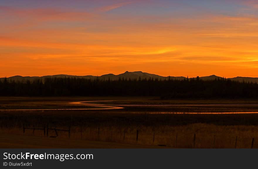 Sky, Afterglow, Reflection, Red Sky At Morning