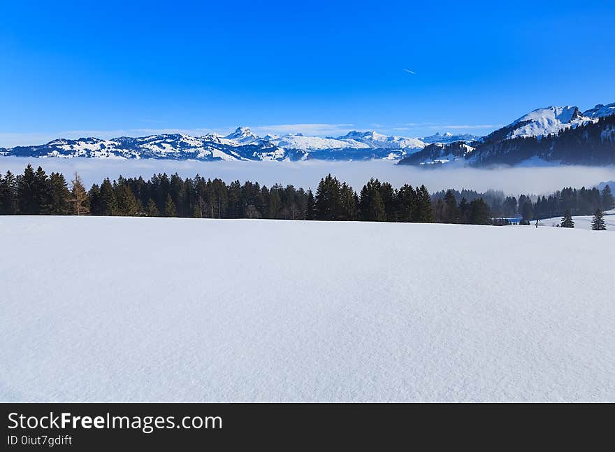 Winter, Snow, Sky, Mountainous Landforms