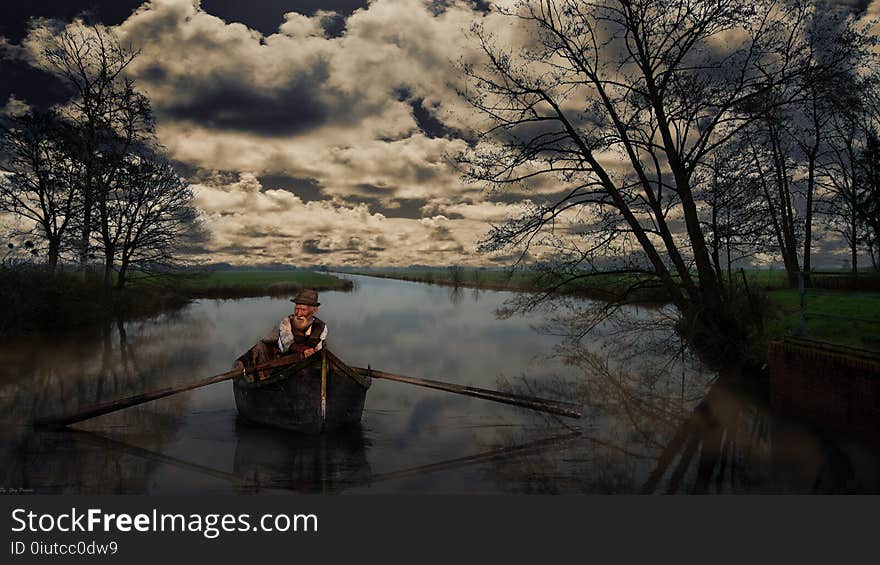 Waterway, Water, Reflection, River