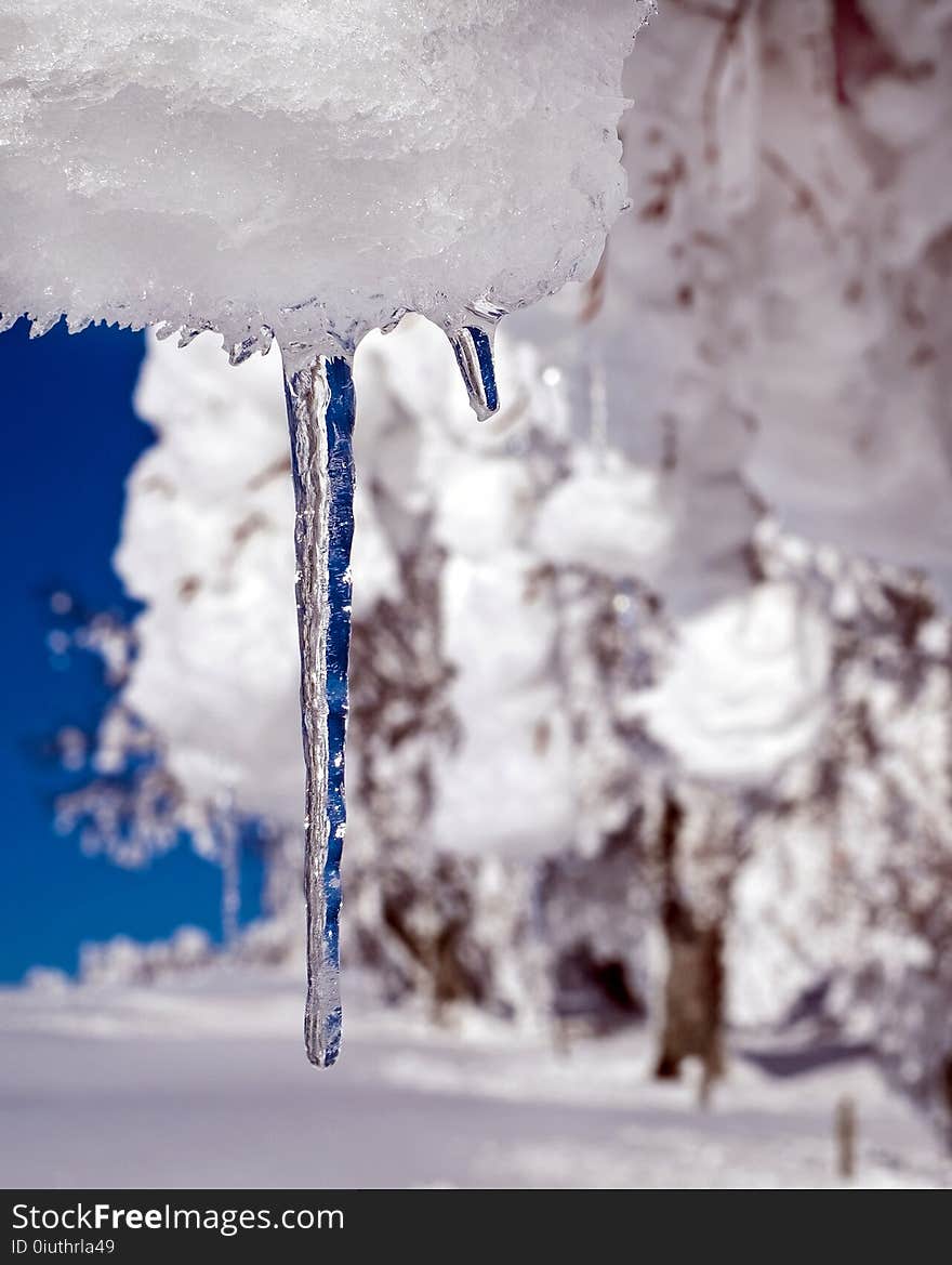 Freezing, Winter, Water, Snow