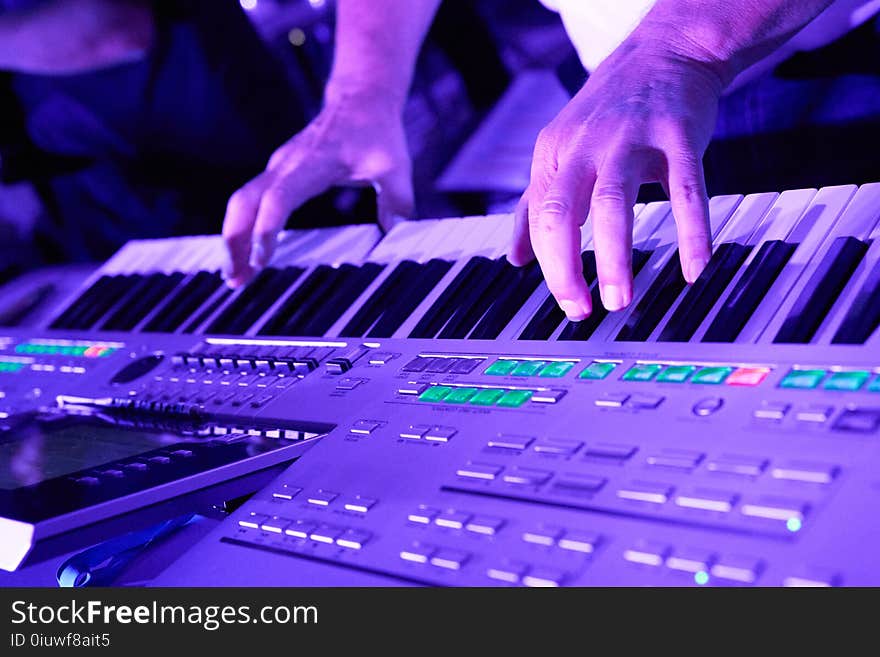 Keyboard Player, Purple, Musical Keyboard, Keyboard