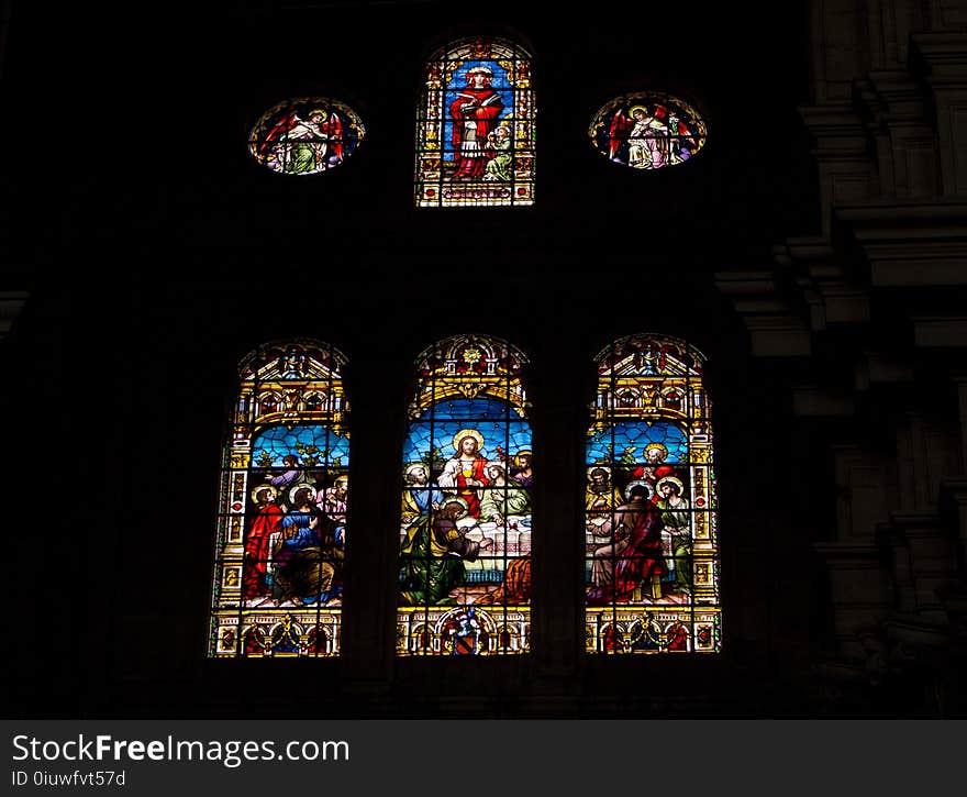 Stained Glass, Glass, Window, Material